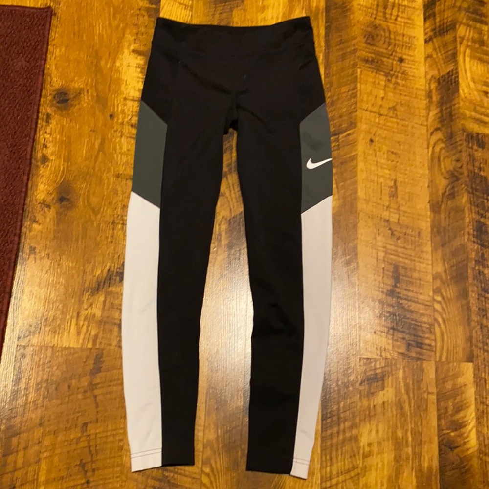 Nike white, grey, and black leggings